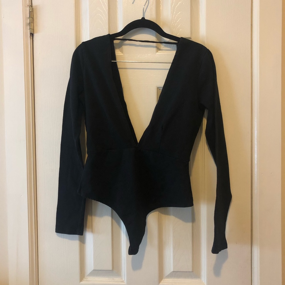 American Apparel - Plunge Front & Back Bodysuit